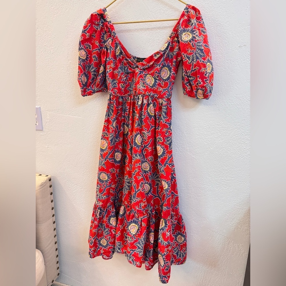 House of Harlow 1960 Women’s Red Floral Knot Tie XS